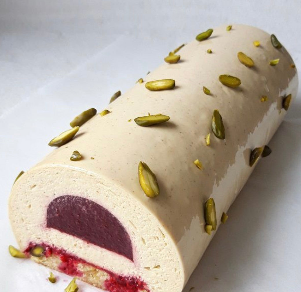 Bûche pistache & framboise