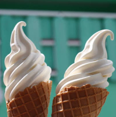 glace à l'italienne en cornet